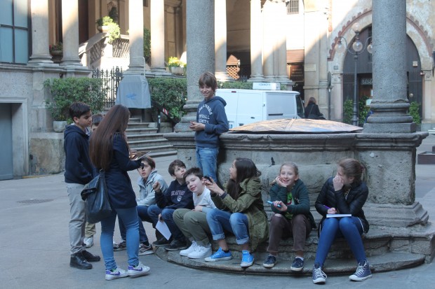 Itinerario Milano Medievale in piazza Mercanti